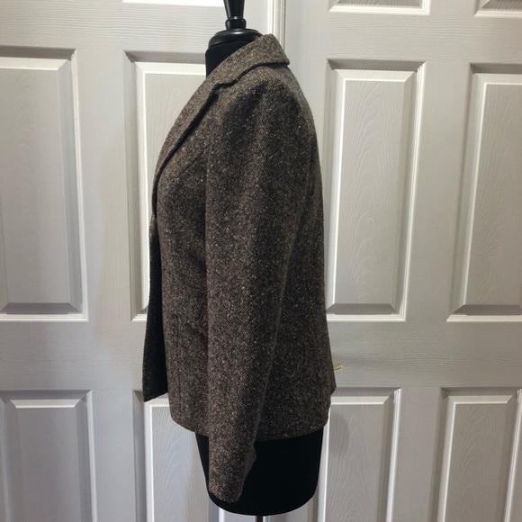 Vintage brown tweed blazer - Picture 6 of 7